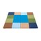 Square Dance Activity Play Mat, Colorful Tummy Time Folding Foam Mat